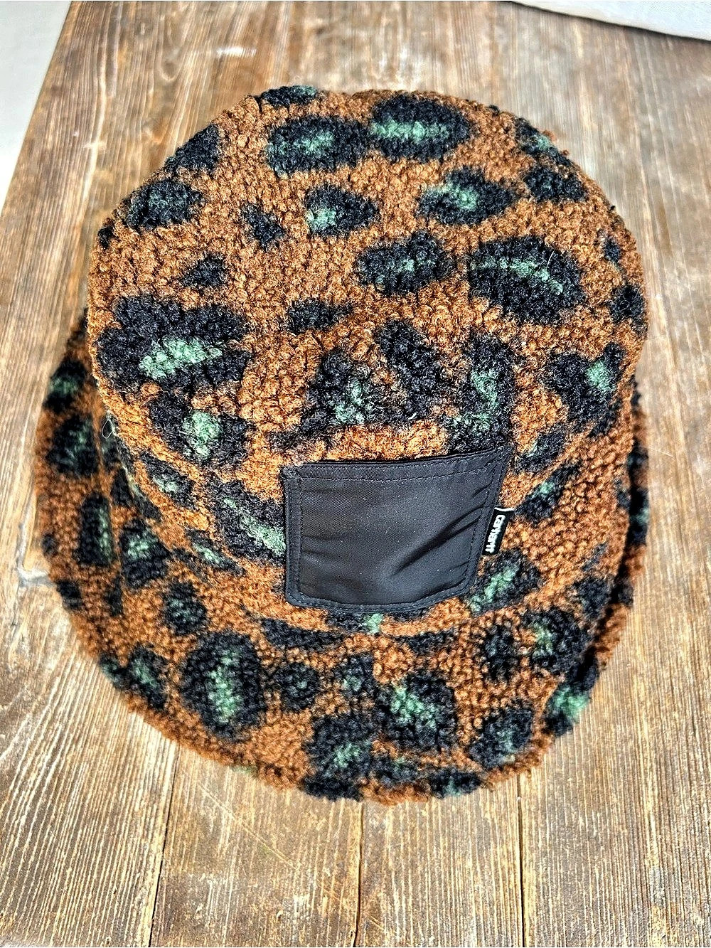 Carhartt Orta Reversible Hat Reversible Animal Print Hat Brown & Black NWT